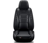 HSTBLEOO Universal Car Seat Covers leather Full Set, To Fit Most Cars, Side Airbag Compatible(Black Standard)
