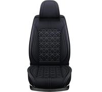 HSTBLEOO Universal Car Seat Covers Leather Full Set, To Fit Most Cars, Side Airbag Compatible(Black Standard)