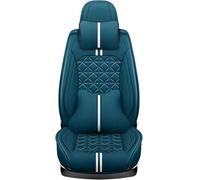 HSTBLEOO Universal Car Seat Covers Leather Full Set, To Fit Most Cars, Side Airbag Compatible(Blue Luxury)