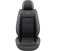 HSTBLEOO Universal Car Seat Covers Leather Full Set, To Fit Most Cars, Side Airbag Compatible(Grey)