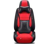 HSTBLEOO Universal Car Seat Covers leather Full Set, To Fit Most Cars, Side Airbag Compatible(Red Luxury)