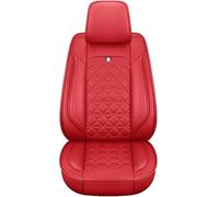 HSTBLEOO Universal Car Seat Covers Leather Full Set, To Fit Most Cars, Side Airbag Compatible(Red Standard)