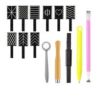 Hsthe Sea 14pcs Nail Art Tools, Magnetic Pen, 3D Magnetic Stick Set for Cat Eye Gel Powder or Nail Polish - Create Desired Cat Eye Magic Effect