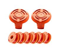 Hsthe Sea 14pcs Strimmer Spool for Worx WA0010, Ø1.5mm 3m Long String Trimmer Replacement Spool Line Grass Strimmer Line (6 Spools + 2 Caps)
