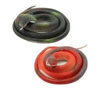 Hsthe Sea 2 Pieces Simulation Snakes, Plastic Snakes Realistic Rubber Snake Rain Forest Snakes Colorful Rubber Snakes for Garden Prank Prop Scare Birds Halloween Party Favors