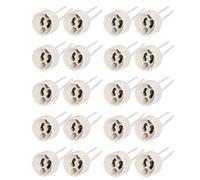 Hsthe Sea 20 Pcs GU10 Ceramic Socket Lamp Holder Silicone Wire Bulb Plug Lamp Socket for LED and Halogen