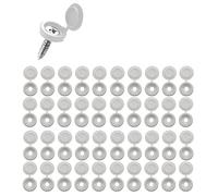 Hsthe Sea 200 Pcs Screw Cover Caps Set, Plastic Hinged Screw Covers for M4 M8 Screws, Snap on Replacement for Covering Screw Heads Screw Protection -White