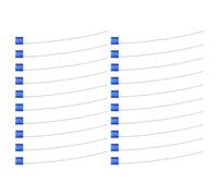 Hsthe Sea 20pcs Security Seals Cable Seals Numbered Tamper Proof Tags Metal Wire Seals Shipping Seals, Blue