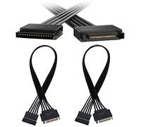 Hsthe Sea 2Pcs 15 Pin SATA Power Extension Cable 13" Male to Female Extender Cable Cord Adapter for HDD, SSD, Optical Drives, DVD Burners and Hard Drive Disk