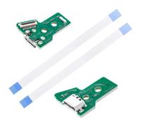 Hsthe Sea 2Pcs Controller Charging Pad, Interface Board JDS-055 and 12 Pin Ribbon Cable Compatible with Ps four Pro and PS four Slim Wireless Controller Replacement Charging Port Assemb