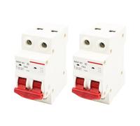 Hsthe Sea 2PCS DC Miniature Circuit Breaker DC 1000V 63A Mini Photovoltaic Circuit Breaker Safety Breaker DZ47-63-2P Electrical Protection Accessories