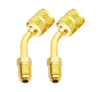 Hsthe Sea 2Pcs R410a Adapter Kit, R410A Mini Split Adapter 5/16 Female 1/4 Male Adapter Valve Core Installer and Remover, r134a Hose Gaskets, 5V1 Valve Cores for HVAC Refrigeration Service