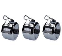 Hsthe Sea 3 Pieces Hand counter clicker pedometer, Hand Tally Counters, Metal Mechanical quantity counter without battery operation, for Sport Coach, Silver