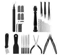 Hsthe Sea 3D Printing Tool Kit Essential 3D Print Tools For Removing, Smoothing, Finishing, Deburring, Craving, Drilling 3D Print Accessories For,Finishing Tool Kit