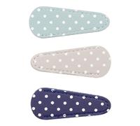 Hsthe Sea 3Pcs Embroidery Scissors Sheath Safety Leather Scissors Cover Protector (White, Aqua, Navy)