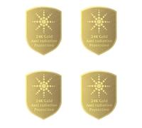 Hsthe Sea 4PCS EMF Anti Radiation Protection Sticker Shields, 24K Gold Cell Phone Laptop Tablet Radiation Blocker Shield