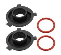 Hsthe Sea 4PCS H4 LED Headlight Adapter Base Bulb Sockets Retainer Holder with Gasket Rings Car Headlight Bulb Retainers Lighting Assemblies Plastic Black