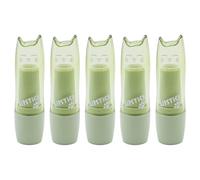 Hsthe Sea 5 Pcs Empty Lip Balm Tubes,Lip Balm Containers Green Cat Styling Empty Lip Balm Tubes With Twist Bottom And Top Cap For DIY Lip Balm