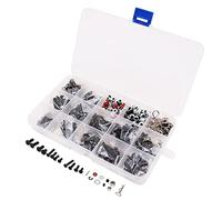 Hsthe Sea 500 Piece RC Car Bolt Kits M3 M4 E Buckle Shell Buckle Screw Nuts Hex Screws Plug RC Repair Tool Kit