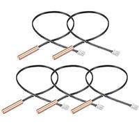Hsthe Sea 5pcs 10K Temperature Sensor Probe, Stainless Steel NTC Thermal Sensor Probe 100cm Digital Thermometer Extension Cable,Temp Detector Gauge for Car Air Conditioners/Refrigerators