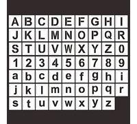 Hsthe Sea 62pcs Letter Stencils and Numbers Reusable Alphabet Templates Interlocking Stencil Kit for Painting on Wood Wall Art Craft Stencils etc(4 Inch)