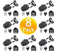 Hsthe Sea 8 Set Spa Hot Tub Cover Clips Replace Latches Clip Lock with Keys and Hardwares, Black