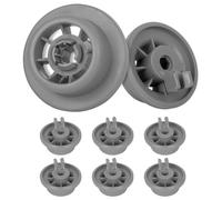 Hsthe Sea 8pcs Dishwasher Plastic Wheels Replacement - Universal Spare Parts for Dishwasher Basket - Compatible with Bosch, Siemens, Neff - Dishwasher Accessories for Lower Basket