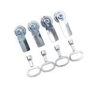 Hsthe Sea 8Sets Cabinet Cam Lock with Triangle Socket Key, Electric and Gas Meter Box Key, Meter Box Latch Kit, Wheelie Bin Locks, for 3/4" Cylinder Length, Fits on 3/8" Max Panel Thickness