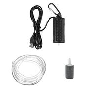 Hsthe Sea Aquarium Air Pump Mini USB Fish Tank Oxygen Air Pump Portable Ultra Silent Air Aerator Pump Energy Saving Oxygen Bubbler with Air Stone and Single Outlet Silicone Tube 1W