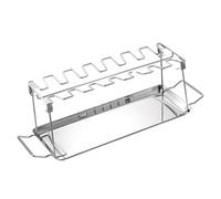 Hsthe Sea Chicken Drumstick Grill Rack with Drip Tray,2 in 1 Chicken Legs Grill Stand - Stainless Steel BBQ Stand Outdoor Grill for Oven and Field Grill