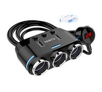 Hsthe Sea Cigarette Lighter Adapter 3 Socket 12 V / 24 V 100 W Cigarette Lighter Splitter With Separate Switch Dual USB Port