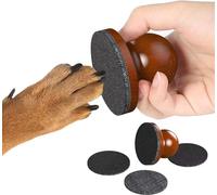 Hsthe Sea Dog Nail File and 3pcs Replaceable Sandpapers, Round Wood Upgraded Easy Nail File Tool Board Nail Manual Grinder Nail Trimmer Scraper for Pet Dog Cat