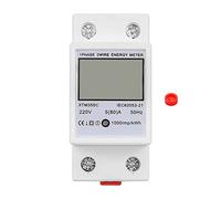 Hsthe Sea Electric Meter Single Phase Energy Meter 220V 5(80) A Digital 1-Phase 2 Wire 2P DIN-Rail Electric Meter KWh Din Rail Meter XTM35SC