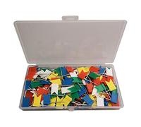Hsthe Sea Pack of 100 Map Flag Push Pins, Marking Flags, Perfect Labelling and Overview of Maps World Maps Pin Board, Map Needle Marking Accessories, 5 Colours