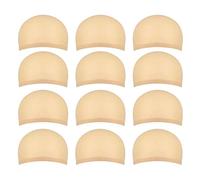 Hsthe Sea Pack of 12 Wig Cap Wig Caps Nylon Wig Caps Nylon Hair Net Stretchy Elastic Net Wig Net for Men and Women (Skin Color)