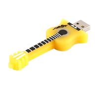 Hsthe Sea USB Flash Drive 32GB USB 2.0 Cute Guitar Shape Thumb Drive Cartoon Memory Stick Novelty Pen drive for Data Storage (brown)
