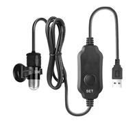 Hsthe Sea USB Powered Submersible Aquarium Heater Fish Tank Heater 10W External Temperature Controller LED Display for 2-3L Fish Tank