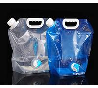 Hsthe Sea Water Carrier Camping Bottle Collapsible. 2 x 10L BPA FREE Water Containers. Lightweight Foldable Portable Water Bags For Camping, Picnics & Festivals. Moulded Handle, Easy To Carry.