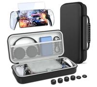 HSTOP Case Compatible with PS5 Portal Media Remote Carry Case Pouch with PS5 Portal Cover Case HD Screen Protector Caps for PS5 PlayStation Portal Console Accessories