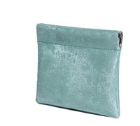 HSTWODE 1 x Leather Portable Change Storage, HSTWODE Sparkling Coin Purse, 4 Colours Available, Women's Purse, 12 cm / 4.7 in x 9.5 cm / 3.7 in Colours Coin Bag, cyan, 12cm×9.5cm, Modernity