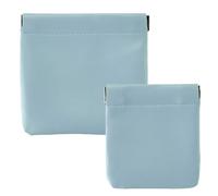 HSTWODE 1 x Portable Change Storage, HSTWODE Key Bag Small, 8 Colours Available, Women's Purse, 8.5 cm x 8 cm/12 cm x 11.5 cm Colours Coin Bag, lightblue, S und L, Modernity