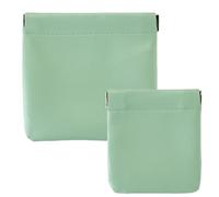 HSTWODE 1 x Portable Change Storage, HSTWODE Key Bag Small, 8 Colours Available, Women's Purse, 8.5 cm x 8 cm/12 cm x 11.5 cm Colours Coin Bag, Green, S und L, Modernity