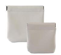HSTWODE 1 x Portable Change Storage, HSTWODE Key Bag Small, 8 Colours Available, Women's Purse, 8.5 cm x 8 cm/12 cm x 11.5 cm Colours Coin Bag, gray, S und L, Modernity