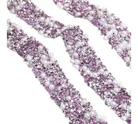 HSTWODE 1pc 2/5/10m Resin Bow Tape for Ironing on Rhinestones, 6 Colors Resin Braid, Roller for Bling Arts, Crafts, Events, Decorations (2m Lilac)