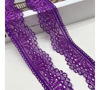 HSTWODE 3 cm 5/10 Yards Lace Ribbon, 12 Colours Lace Trim, Elasticity Lace Fabric, Sold by the Metre, Trims and Ribbons for Sewing, Elastane, Lace Vintage Lace Border for DIY (Purple, 5 Yards)
