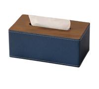 HSTWODE Cosmetic Tissue Box, 19 x 12.5 x 9.5 cm, PU Leather, Modern Tissue Box, Square Tissue Box for Home, Bathroom, Living Room, Bedroom, Car, Office (6#)