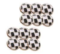 HSTWODE Pack of 12 Luxury Plastic Buttons with Metal Coating - 18, 21, 25 mm - High Button Bridge - For Cardigans and Women's Fashion Coats, Blazers, Cardigans (4#, 25 mm)