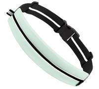 HSTWODE Slim Running Belt, Runner Belt Bag for Women and Men, Reflective Running Belt for Workout Jogging with Headphone Port, Grey, M, Stylish