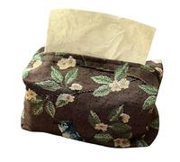 HSTWODE Tissue Box, Fabric Bags, Tissue Box, Cosmetic Tissue Dispenser, Tissue Box, Face Paper Storage Bag, for Home, Office (Coffee)