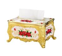 HSTWODE Tissue Box Square Plastic with Lace Edge Flowers Pattern Cosmetic Tissue Box Tissue Dispenser Tissue Box (11#)